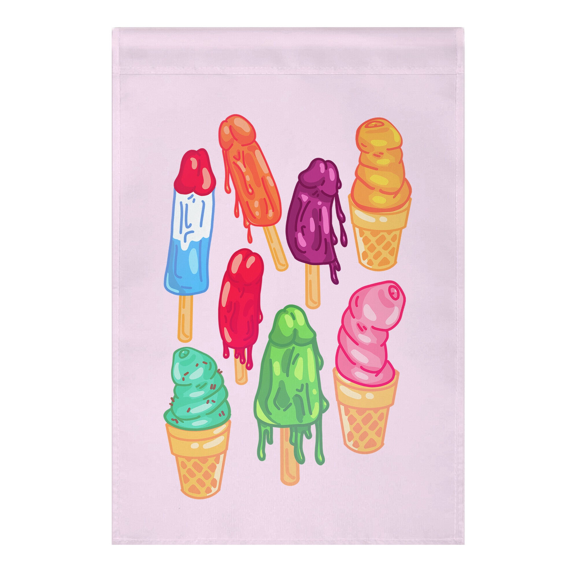 Popsicle Penises Garden Flag